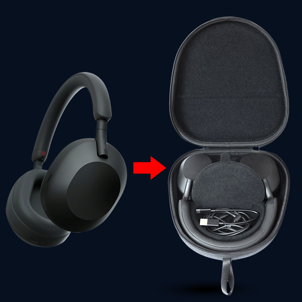 Estojo de transporte rígido, e - Sony Headphone Wh-1000Xm5 avaliação e preço